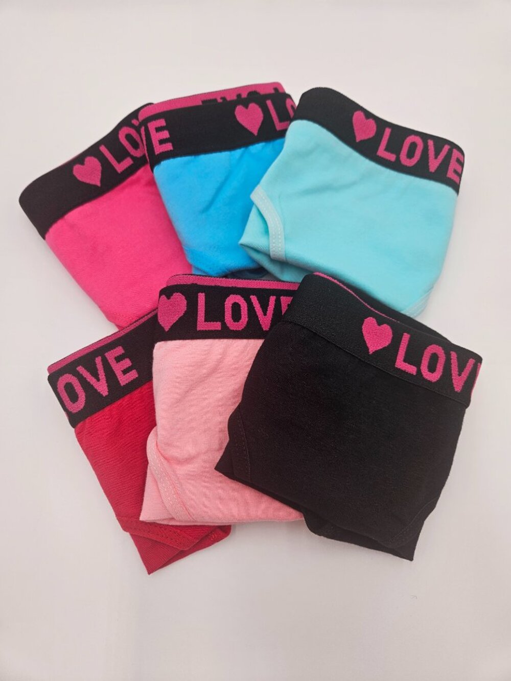 Brand New Women's 6-Pack Cute “LOVE” Bikini Underwear | Size Medium